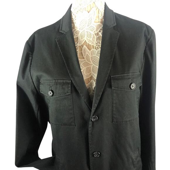 Calvin Klein mens Cotton corduroy black jacket blazer size large R - Picture 4 of 12